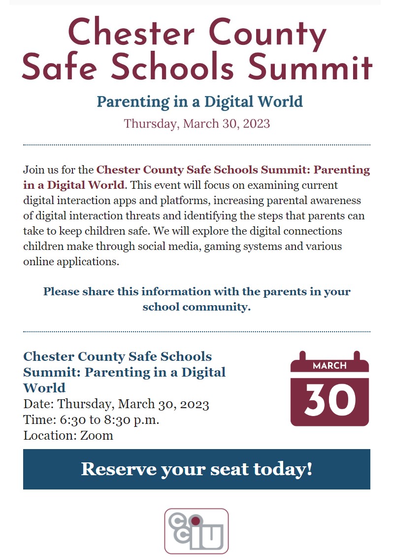 Chester County Safe Schools Summit